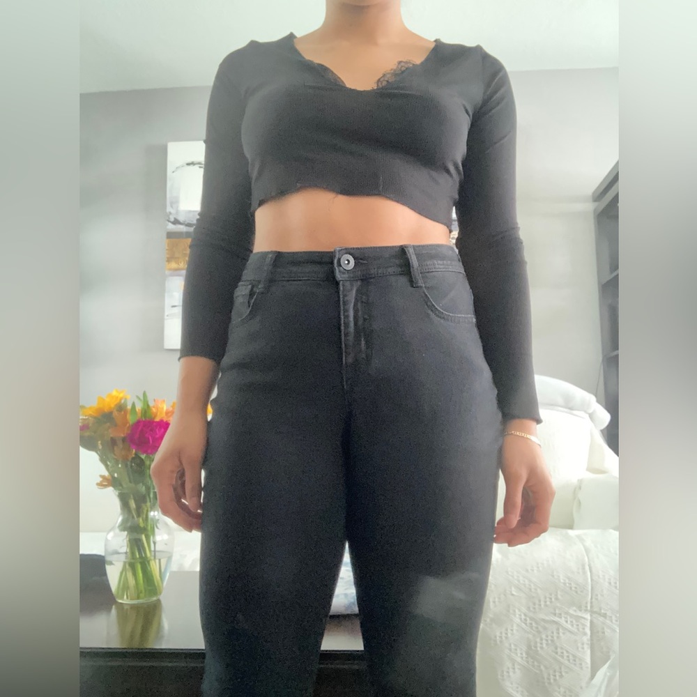 Black jeans style and co size 6 petite brand new